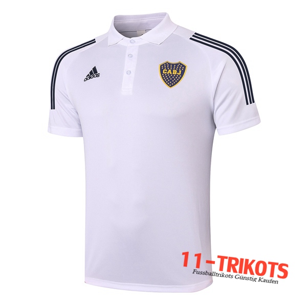 Neuestes Fussball Boca Juniors Poloshirt Weiß 2020/2021