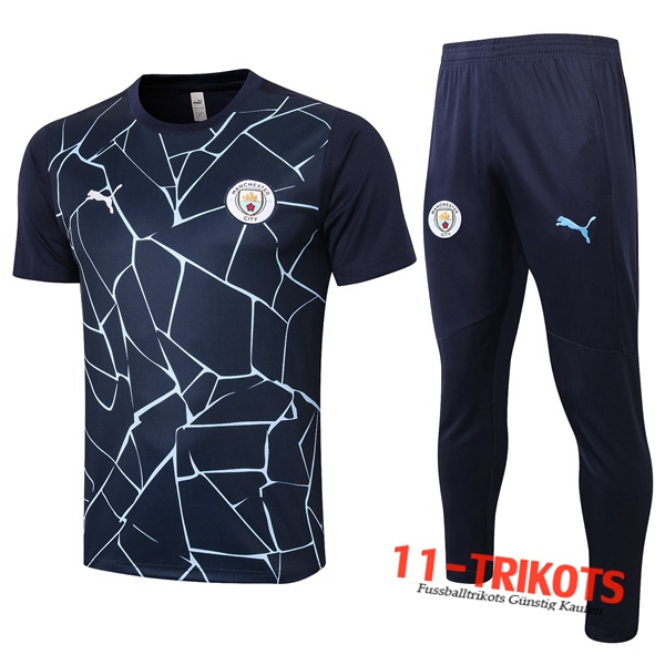 Manchester City Trainingstrikot + Hose Blau Royal 2020/2021