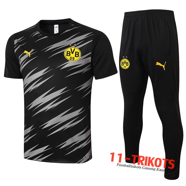 Dortmund BVB Trainingstrikot + Hose Schwarz 2020/2021