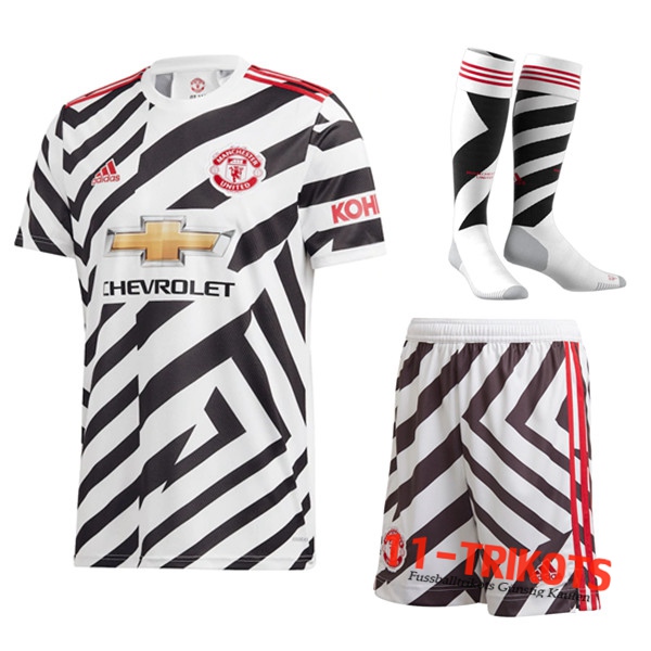 Zusammen Fussball Manchester United Thirdtrikot (Short+Socken) 2020 2021 | 11-trikots