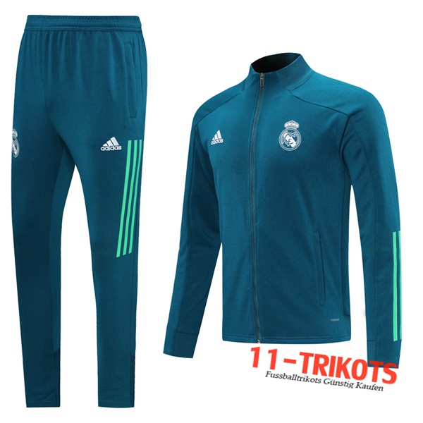 Real Madrid Trainingsanzug (Jacke) Blau 2020 2021 | 11-trikots