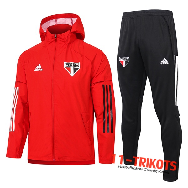 Sao Paulo FC Trainingsanzug Windjacke Rot 2020 2021 | 11-trikots