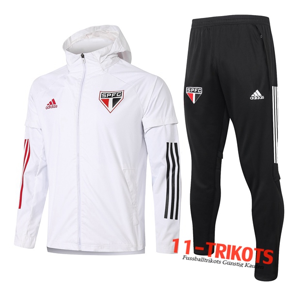 Sao Paulo FC Trainingsanzug Windjacke Weiß 2020 2021 | 11-trikots