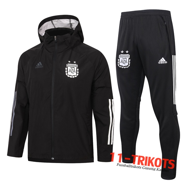 Argentinien Trainingsanzug Windjacke Schwarz 2020 2021 | 11-trikots