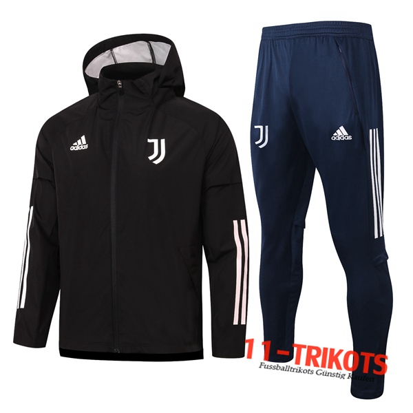 Juventus Trainingsanzug Windjacke Schwarz 2020 2021 | 11-trikots