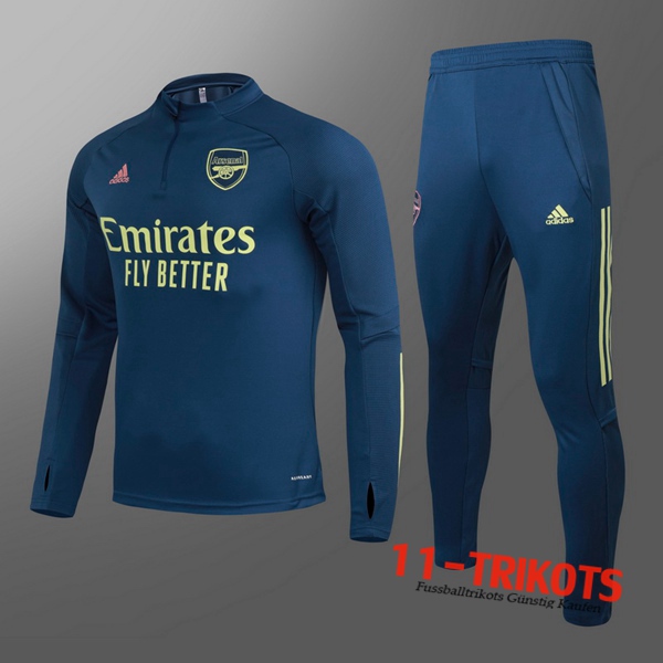 Neuestes Fussball Arsenal Kinder Trainingsanzug Blau 2020 2021 | 11-trikots