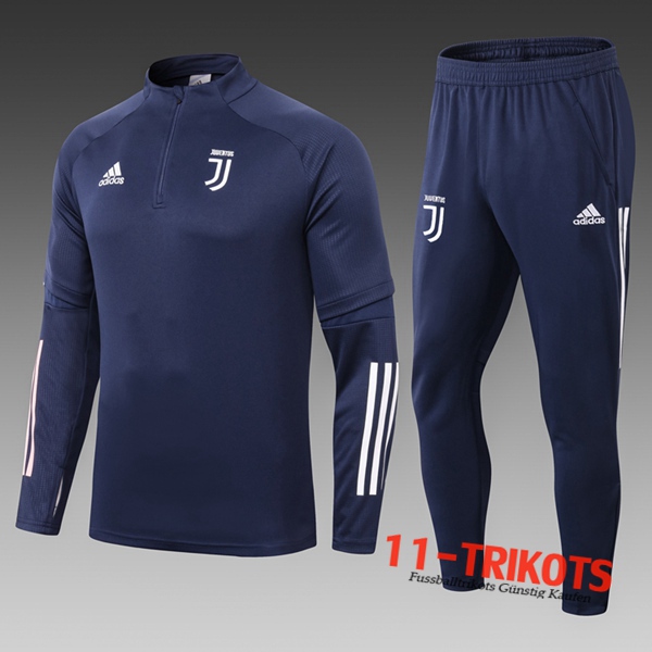 Neuestes Fussball Juventus Kinder Trainingsanzug Blau Royal 2020 2021 | 11-trikots