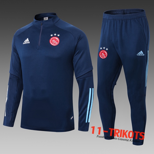Neuestes Fussball AFC Ajax Kinder Trainingsanzug Blau Royal 2020 2021 | 11-trikots