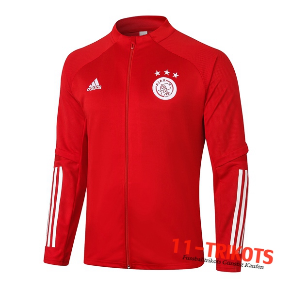 Neuestes Fussball Trainingsjacke AFC Ajax Rot 2020/2021 | 11-trikots