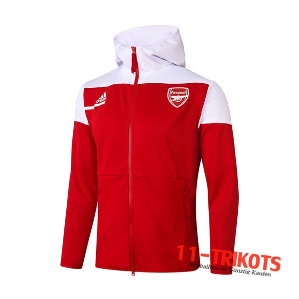 Chaqueta Futbol Con Capucha Arsenal Roja 2020/2021