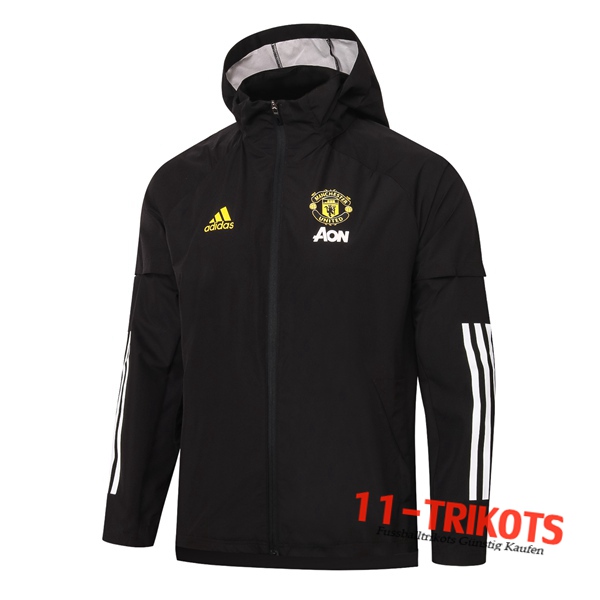 Chaqueta Futbol Rompevientos Manchester United Negro 2020/2021