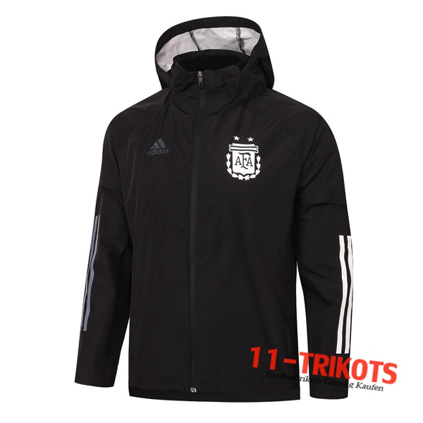 Chaqueta Futbol Rompevientos Argentina Negro 2020/2021