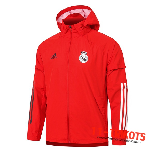 Chaqueta Futbol Rompevientos Real Madrid Roja 2020/2021