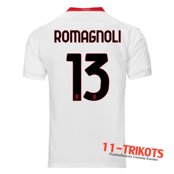Fussball Milan AC (ROMAGNOLI 13) Auswärtstrikot 2020 2021 | 11-trikots