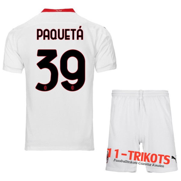 Neuestes Fussball Milan AC (PAQUETA 39) Kinder Auswärtstrikot 2020 2021 | 11-trikots