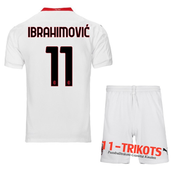 Neuestes Fussball Milan AC (IBRAHIMOVIC 11) Kinder Auswärtstrikot 2020 2021 | 11-trikots