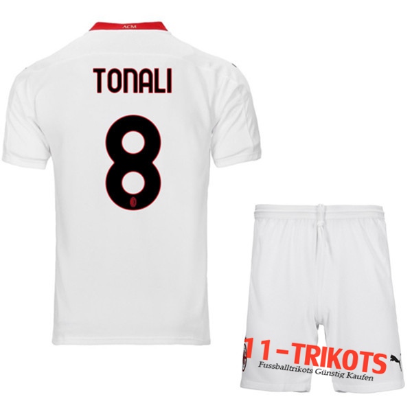 Neuestes Fussball Milan AC (TONALI 8) Kinder Auswärtstrikot 2020 2021 | 11-trikots