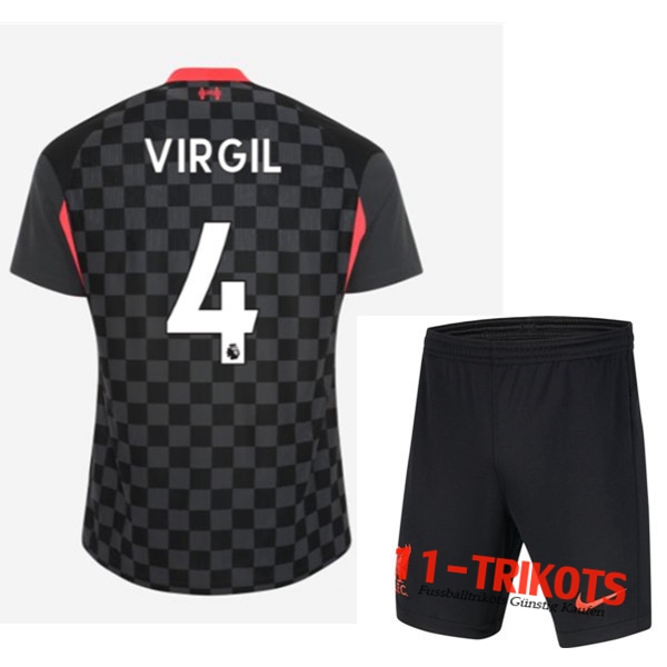Neuestes Fussball FC Liverpool (VIRGIL 4) Kinder Third 2020 2021 | 11-trikots