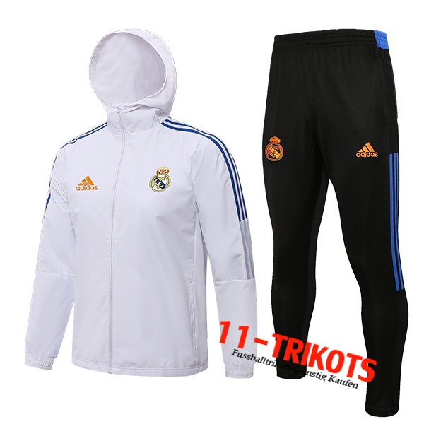 Real Madrid Trainingsanzug Windjacke Weiß 2022/2023