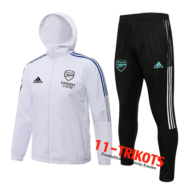 Arsenal Trainingsanzug Windjacke Weiß 2022/2023