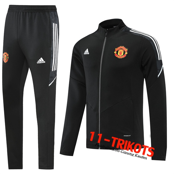 Manchester United Trainingsanzug (Jacke) Schwarz 2022/2023