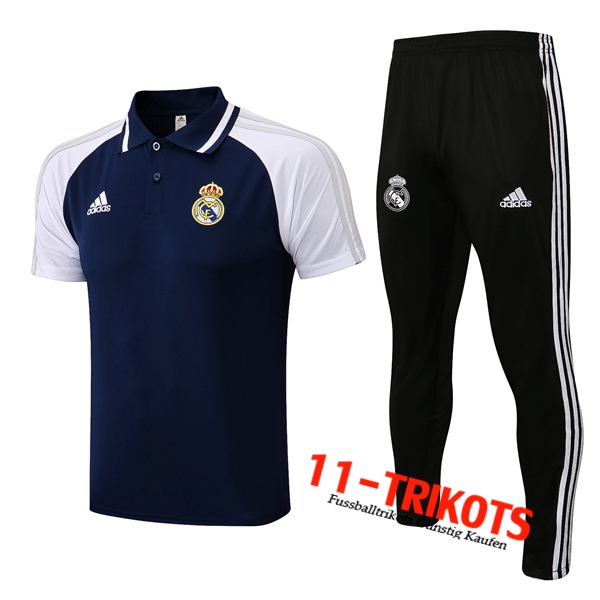 Real Madrid Poloshirt + Hose Navy blau 2022/2023