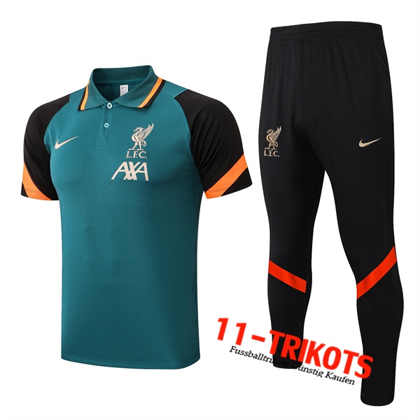 FC Liverpool Poloshirt + Hose Grün 2022/2023