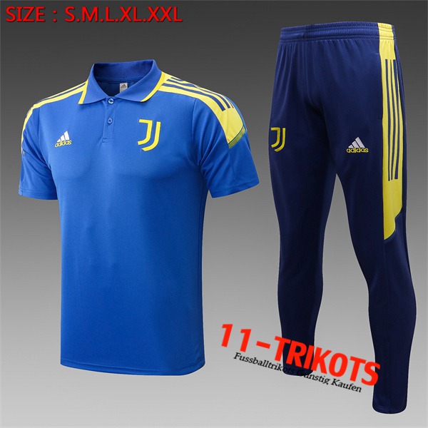 Juventus Poloshirt + Hose Blau 2022/2023