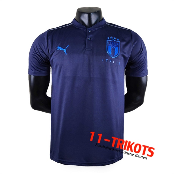 Italien Poloshirt Navy blau 2022/2023