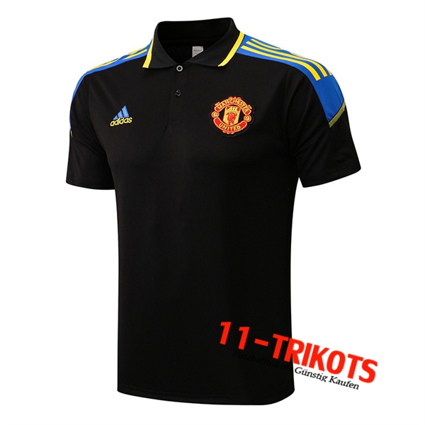 Manchester United Poloshirt Schwarz 2022/2023