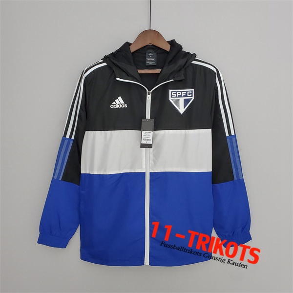 Sao Paulo FC Windjacke Weiß/Blue/Schwarz 2022/2023