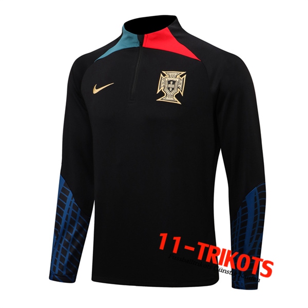 Portugal Training Sweatshirt Schwarz 2022/2023