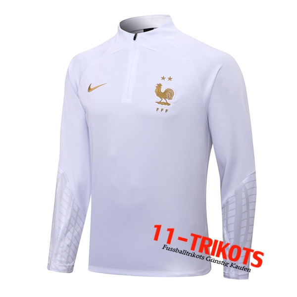 Frankreich Training Sweatshirt Weiß 2022/2023