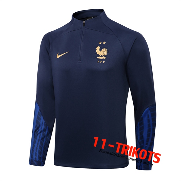 Frankreich Training Sweatshirt Blau Marin 2022/2023