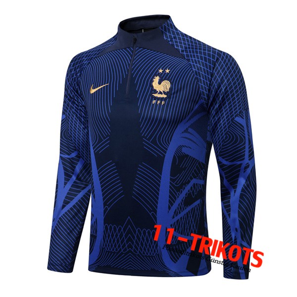 Frankreich Training Sweatshirt Blau 2022/2023