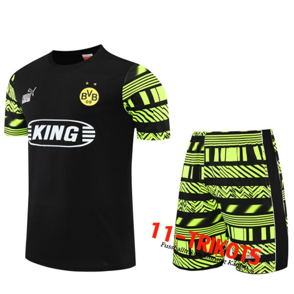 Dortmund BVB Trainingstrikot +Shorts Schwarz 2022/2023