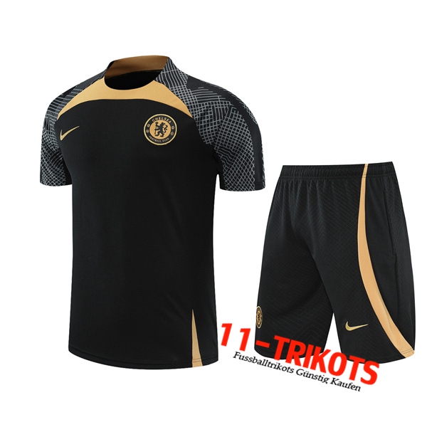 FC Chelsea Trainingstrikot +Shorts Schwarz 2022/2023