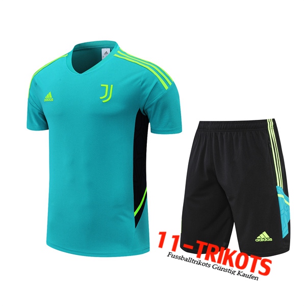 Juventus Trainingstrikot +Shorts Grün 2022/2023