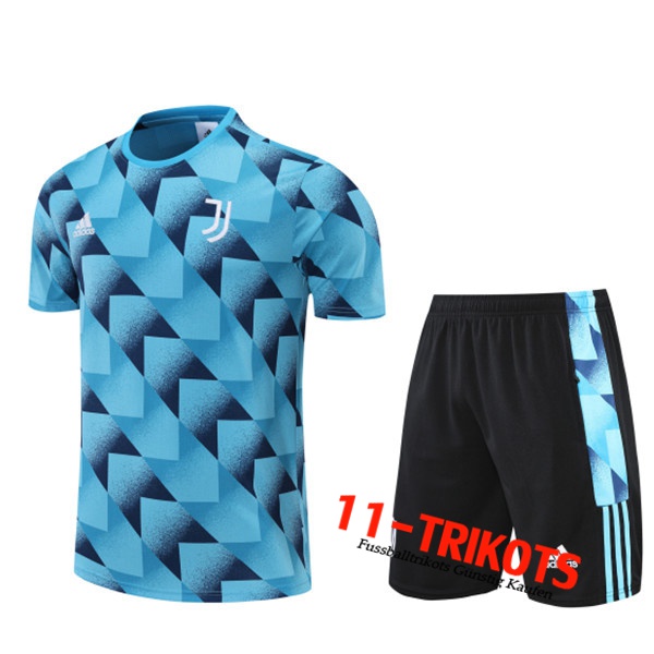 Juventus Trainingstrikot +Shorts Blau 2022/2023
