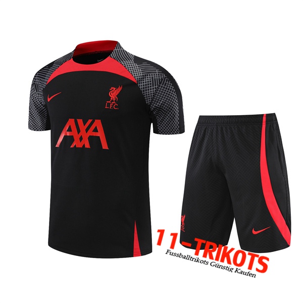 FC Liverpool Trainingstrikot +Shorts Schwarz 2022/2023