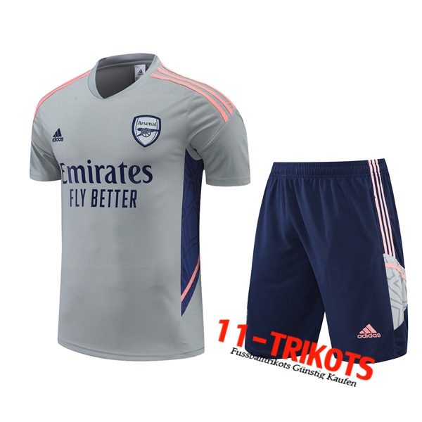 Arsenal Trainingstrikot +Shorts Grau 2022/2023