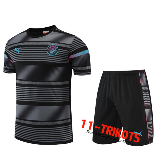 Manchester City Trainingstrikot +Shorts Schwarz 2022/2023