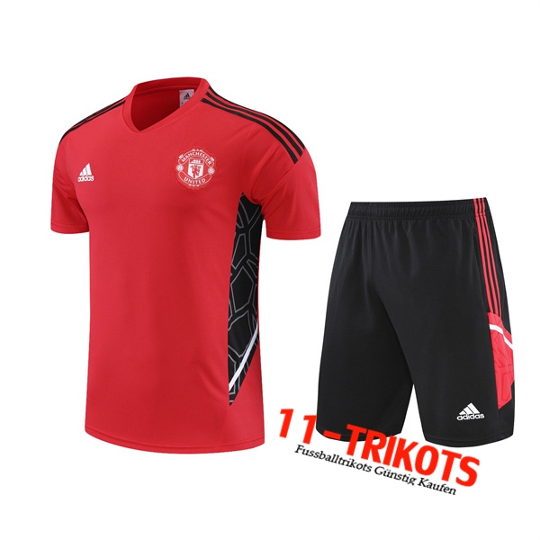 Manchester United Trainingstrikot +Shorts Rot 2022/2023