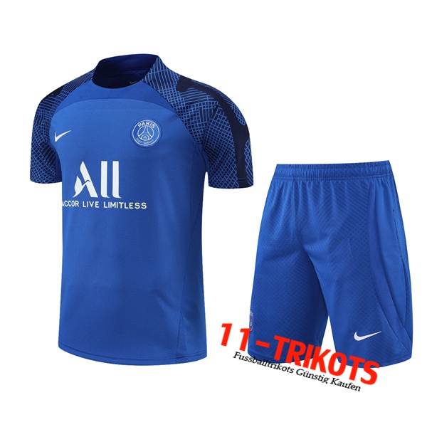 PSG Trainingstrikot +Shorts Blau 2022/2023