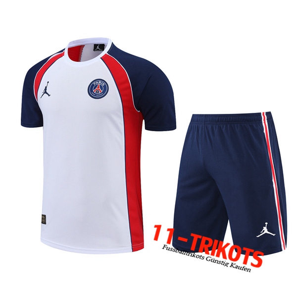 Jordan PSG Trainingstrikot +Shorts Weiß/Rot 2022/2023