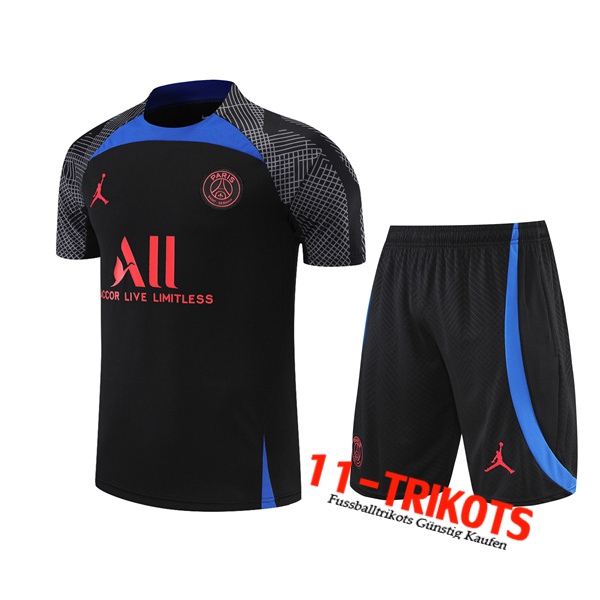 Jordan PSG Trainingstrikot +Shorts Schwarz 2022/2023