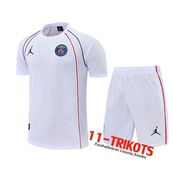 Jordan PSG Trainingstrikot +Shorts Weiß 2022/2023
