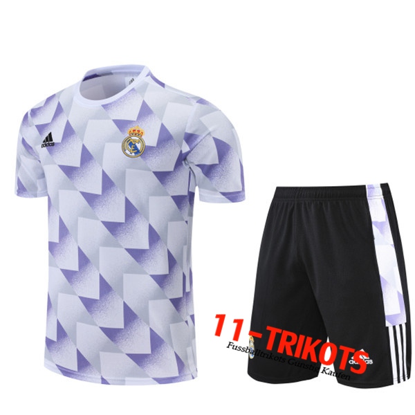Real Madrid Trainingstrikot +Shorts Grau 2022/2023