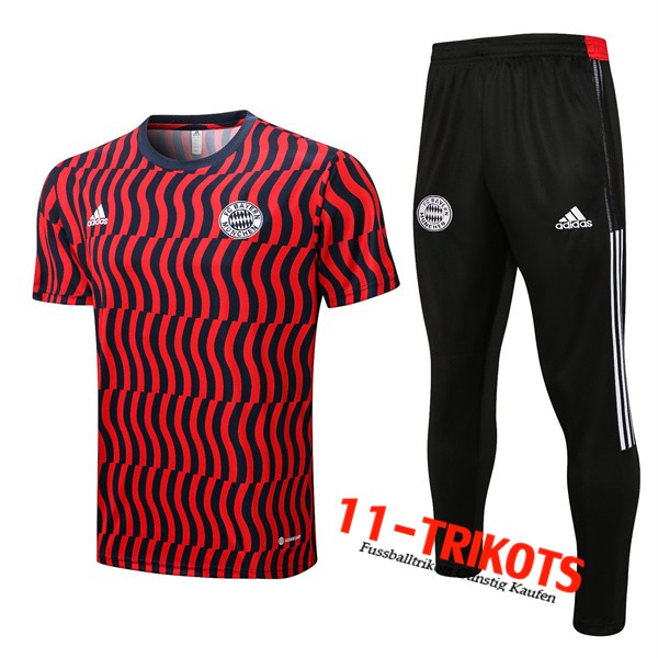 Bayern München Trainingstrikot + Hose Rot/Schwarz 2022/2023