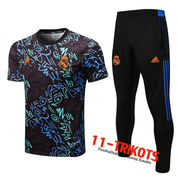 Real Madrid Trainingstrikot + Hose Schwarz 2022/2023